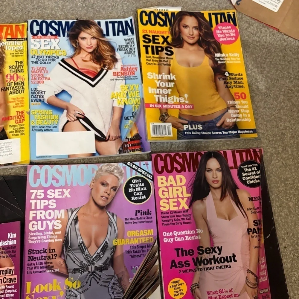 Cosmopolitan Magazine Collection Vintage Megan Fox Cameron Diaz Miley Cyrus Pink